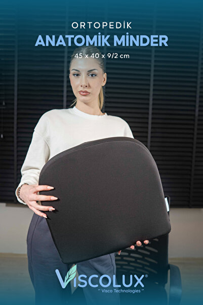 Viscolux Anatomik Visco Ortopedik Minder - Ofis Araba Sandalye Minderi Siyah ...