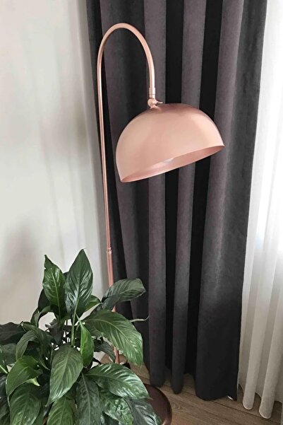 Genel Markalar Lambader Bakır Metal Gövde Modern Tasarım Ayarlanabilir Başlık Yerden Dekoratif Aydınlatma 160 cm