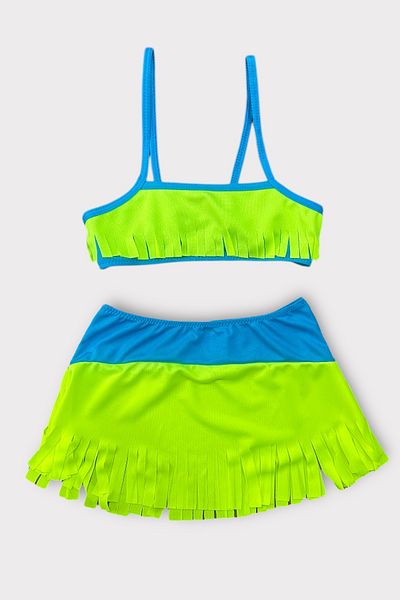 Nilmay mayo Girl's Skirted Bikini Set