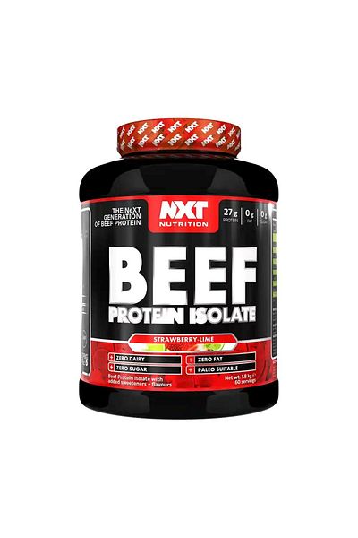 NXT Nutrition NXT Nutrition Beef Isolate, Strawberry Lime, 1.8 Kg, Zero Dairy, Zero Sugar