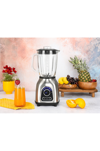 Zilan Μπλέντερ ZLN5596 Inox, ισχύς 1400 W, χωρητικότητα 1,75L, ρυθμιζόμενη ταχύτητα
