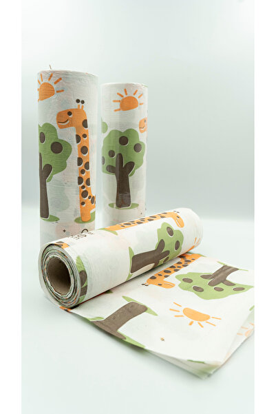 Regron Tek Kullanımlık Pratik Masa Aktivite Kullan At Piknik Kamp Örtüsü 100x120 Zürafa Desen 3'lü Rulo
