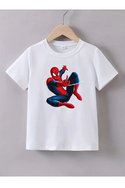 makiteks Unisex βαμβακερό μπλουζάκι 5-14 Bat Ποιότητας Spiderman Design
