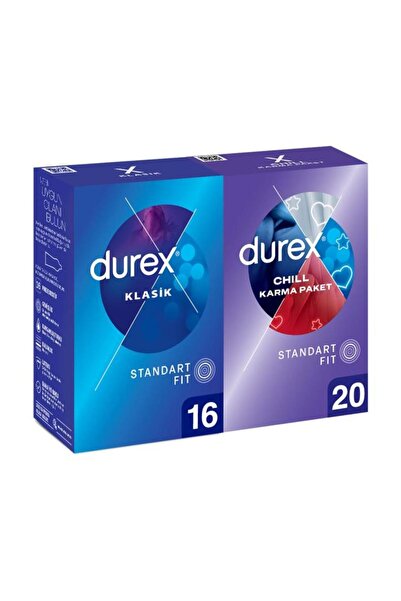 Durex Klasik Prezervatif 16'lı Chill Karma Prezervatif 20'li
