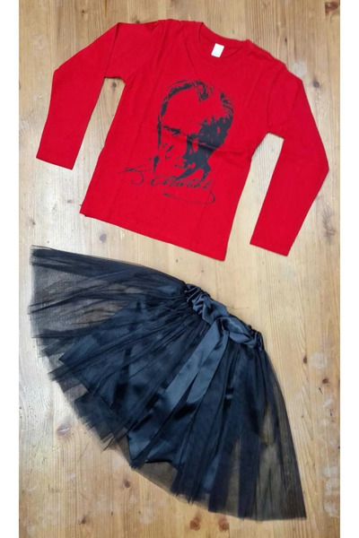 Nacar Girl's April 23 Tutu Skirt T-Shirt Costume Outfit