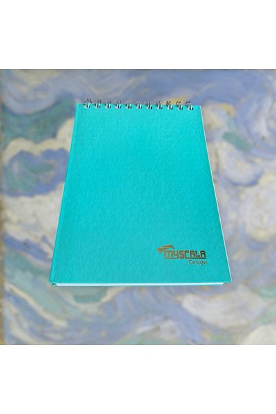 Mia Pera Notebook 21X 15 cm Spiral Checkered Green Notepad School Notebook