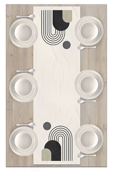 Bertille Home Σειρά 140x40 cm Ψηφιακή τυπωμένη μινιμαλιστική δρομέας