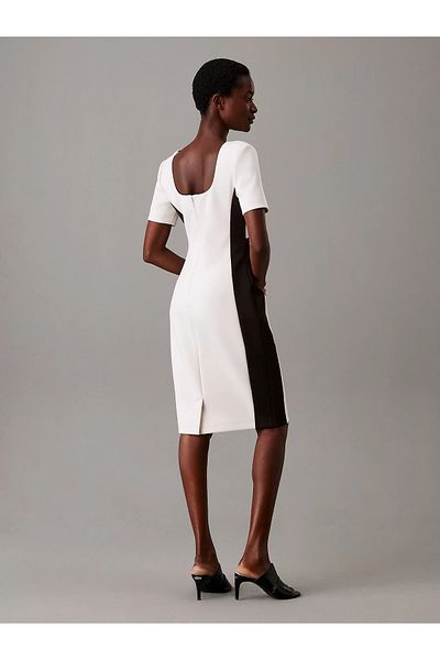 Calvin Klein Women's Transitional Crew Neck K20K 208161 -0Gj Sierra Dress