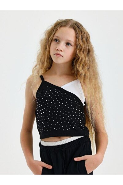 Zekids Κοριτσίστικη μπλούζα με λουράκι με πέτρα