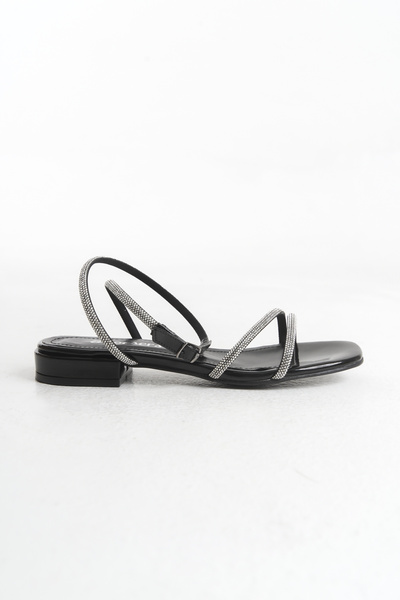 Redoxy Women's Stone Design Low Flat Heeled Blunt Toe Evening Dress Shoes