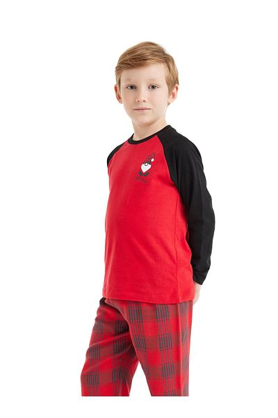 Blackspade Boy's Red Pajama Set