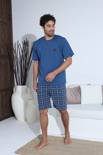 CALİA Set de pijamale pentru bărbați cu pantaloni scurți cu mânecă scurtă SEZON NOU