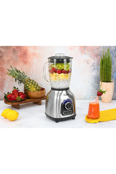 Zilan Μπλέντερ ZLN5596 Inox, ισχύς 1400 W, χωρητικότητα 1,75L, ρυθμιζόμενη ταχύτητα