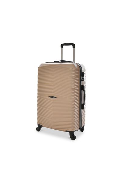 New Travel Hard Luggage Set, ABS Trolley Travel Bag, with Combination Lock and 4 Wheels 871/3P-Beige Golden