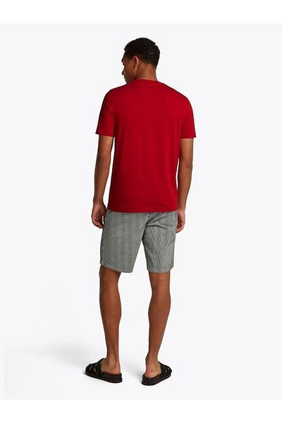 Tommy Hilfiger Men's Regular Fit Cotton Red T-Shirt with Round Collar