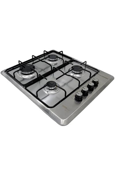 Hausberg Vestavná varná deska HAUSBERG HB-580IN, elektrické zapalování, plyn, 4 hořáky, bezpečnostní systém, nerezová ocel