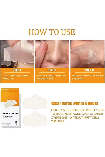 Kormesic Magic Whitehead Removal Strips Suction Pimples Acne Treatment Hydrocolloid Nose Patch Box
