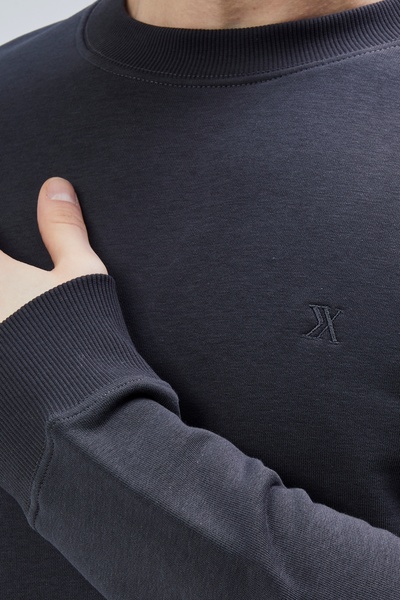 DOSXX Peter 1St Quality Combed Cotton Polyester 0 Collar Men's Sweatshirt