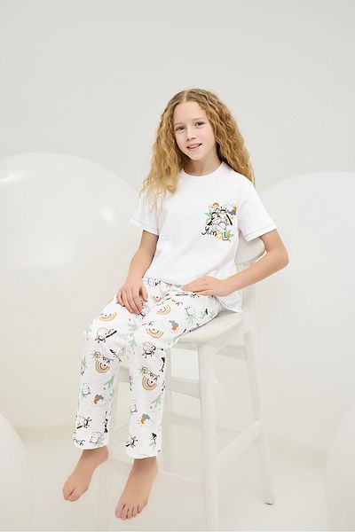 ZEYZEY 8872 Комплект пижама с щампа за момиче