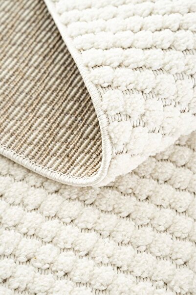 Anatolian Carpet Store Dızayn 1063 Krem Bukle Doku Iskandinav Model Halı