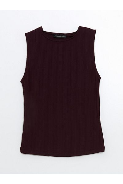 LC Waikiki Lcw Crew Neck Textured Women's Tank Top Fast Fashion