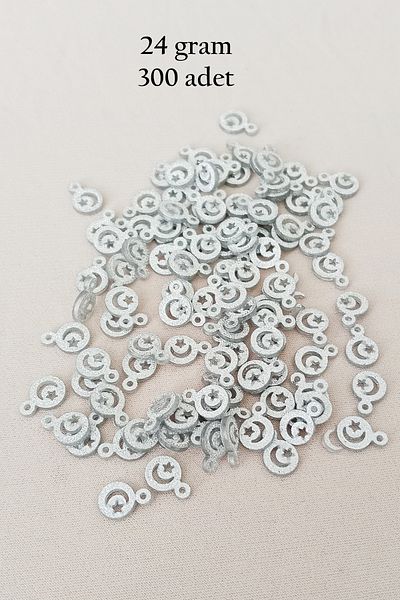Sarı Kervan Metallic Oya Evening Dress Bracelet Necklace Plexi 24 Grams 300 Pieces - Bnc576