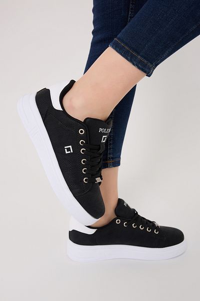 POLENS Unisex Μαύρο Χρώμα Άνετα Ορθοπεδικά Αθλητικά Παπούτσια