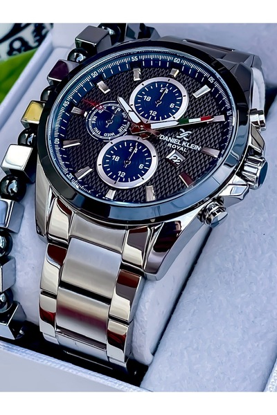 Daniel Klein Brand Multifunction Steel Men's Wrist Watch+ Bracelet Gift