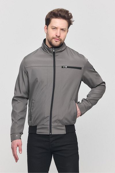 SİVAİST Men's Gray Seasonal Knitwear Detailed Zippered Inner Pocket Coat & Jacket