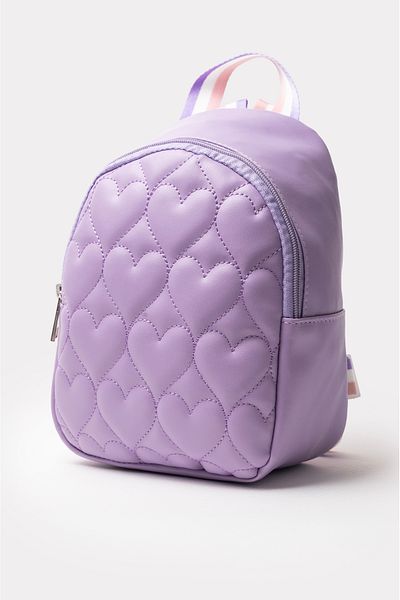 ICONE BAG Girl's Heart Embroidered Medium Backpack