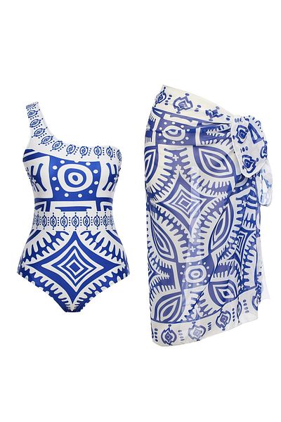 SAILOR moda Μαγιό με έναν ώμο Pareo