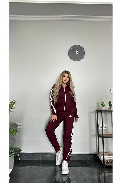 MİMİ Luxury Wear Γυναικεία Κεντητή Φούτερ Lycra - Φερμουάρ, 2 Κλωστές