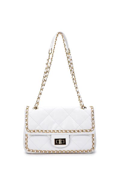 Tamer Tanca Women's Vegan White Shoulder Bag