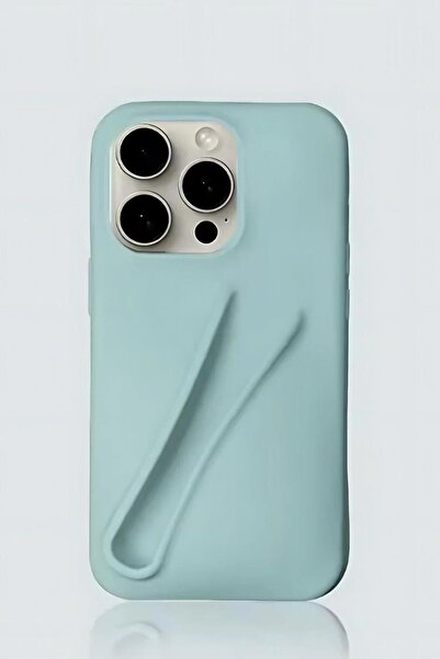 TAKIŞTIR Mavi Renk Ruj Koyulabilen 14 Pro Max Telefon Kılıfı