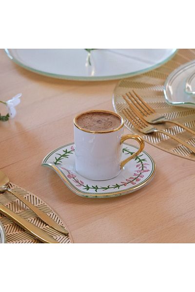 Glore Crocus Gold Gilded Glass Coffee Set