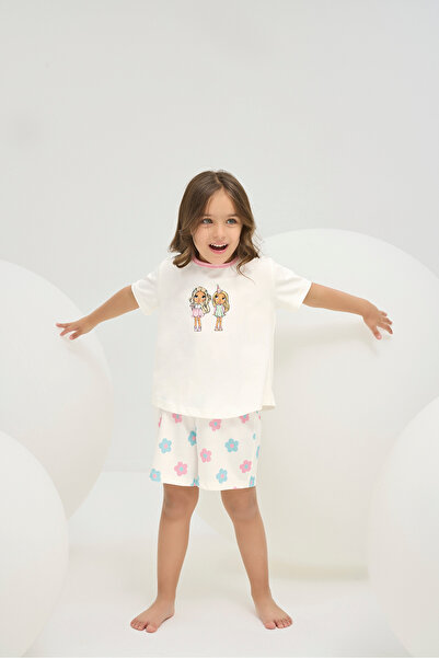 ZEYZEY 8834 Girl's Printed Pajama Set