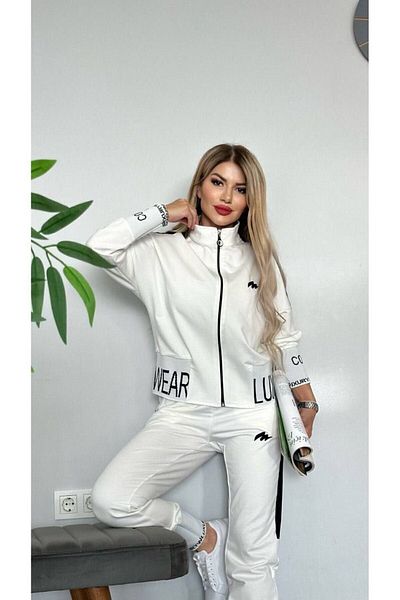 MİMİ Luxury Wear Γυναικεία αθλητική φόρμα Lycra Embroidered - Φερμουάρ, 2 Κλωστές