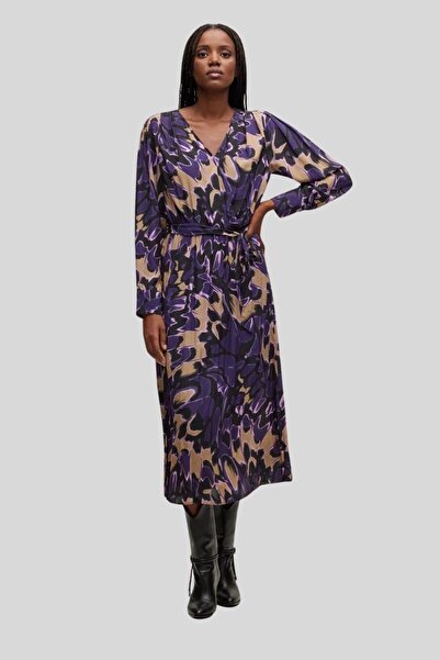 BOSS Kadın Çiçek Desenli Elbise Çok Renkli