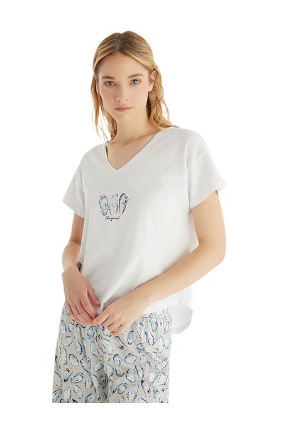 Blackspade Set pijamale albe pentru femei 60543