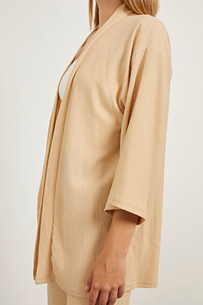 Arma Life Women's Long Sleeve Stretchy Basic Summer Stone Kimono