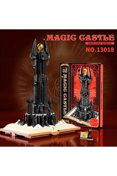 AMAZINGBLOKS No Box 966pcs 966pcs Black Tower Magic Book Building Blocks Dark Magic Castle Model Assembly Bricks