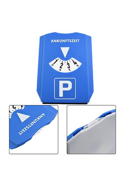 NIGHTKIST 1pcs Car Parking Disc Timer Clock Arrival Time Display Blue Plastic Parking Time Tools Parking Di...