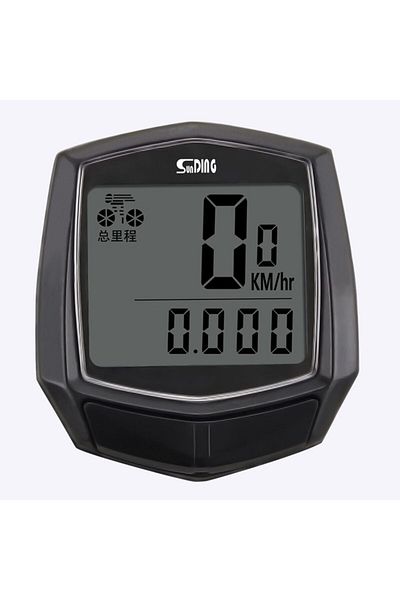 Choice black Bicycle Cycling Computer LCD Display Wired Odometer 15 Kinds of Functions Accurate Recording A
