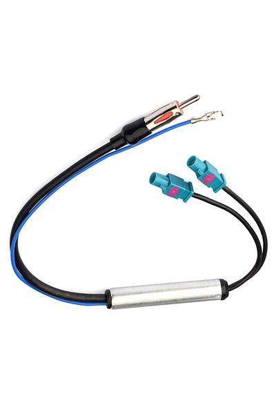 Choice Car Stereo FM AM Antenna Signal Booster Amplifier Amp Dual Fakra DIN Plug Converter Adapter