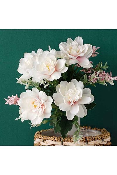 Choice Pink White White Silk Artificial Orchids Flowers Lotus Tea Rose Fake Flower For Home Wedding Bride D