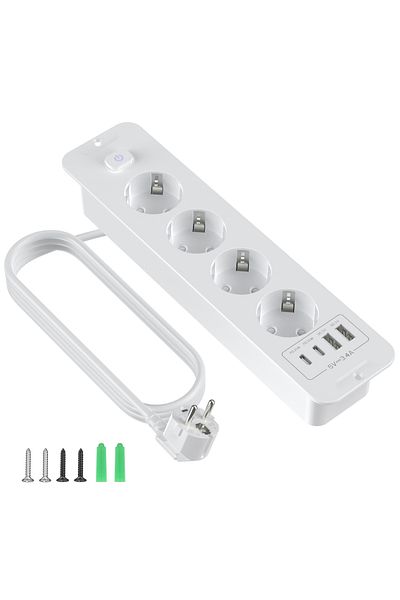 Choice EU 4 white EU KR Table Recessed Sockets PD20W Built-in Socket with 4 Outlets 4 USB Desk Desktop Exte