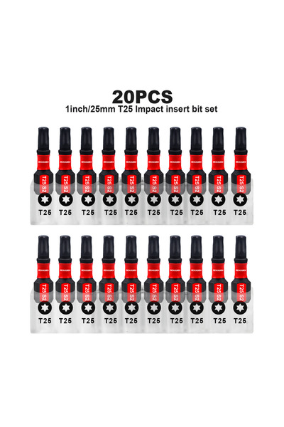 choice2 1Inches 20PCS Geinxurn 1Inches Impact Magnetic #25 Torx Screwdriver B...