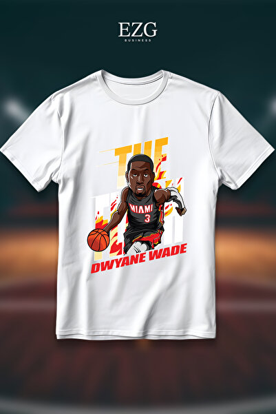 EZG Business Tricou Dwyane Wade The Flash, imprimat, supradimensionat, unisex...