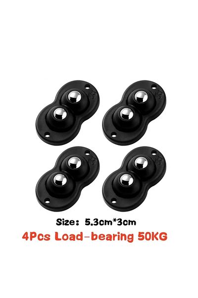 Choice C black New 4Pcs Self Adhesive Mute Ball Pulley Universal Wheel Load 300Kg Furniture Casters Wheels