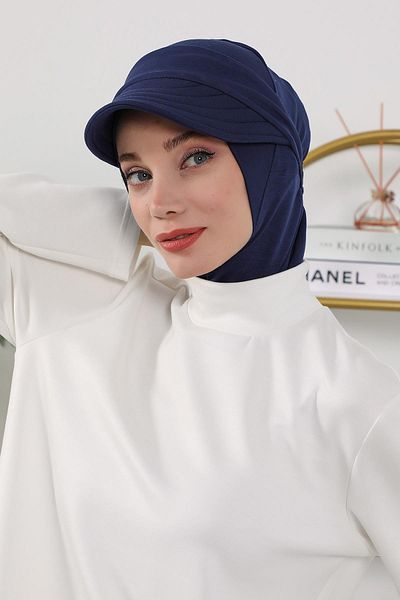 Aisha's Design Removable Visor Cap, Turban, B-82O Suitable for Four Seasons